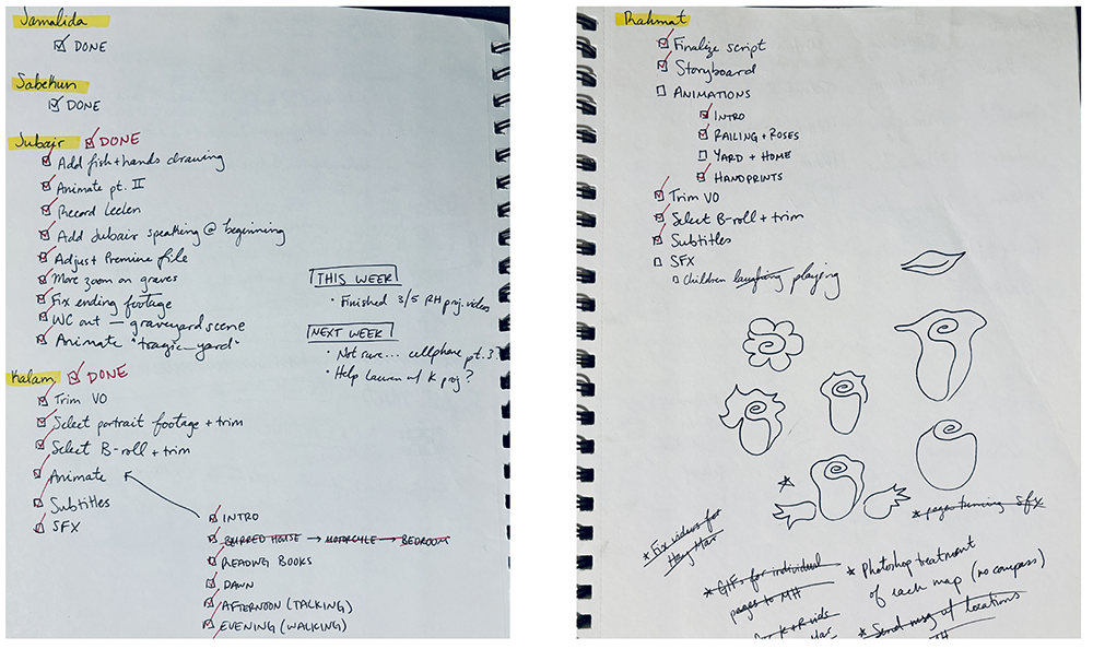 A checklist to track my progress (Amanda Weisbrod / RFA)